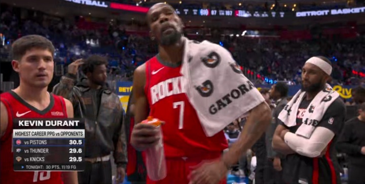 KAIYUN SPORTS-杜兰特生涯VS活塞场均30.5分是个人最高!今日32分达标!